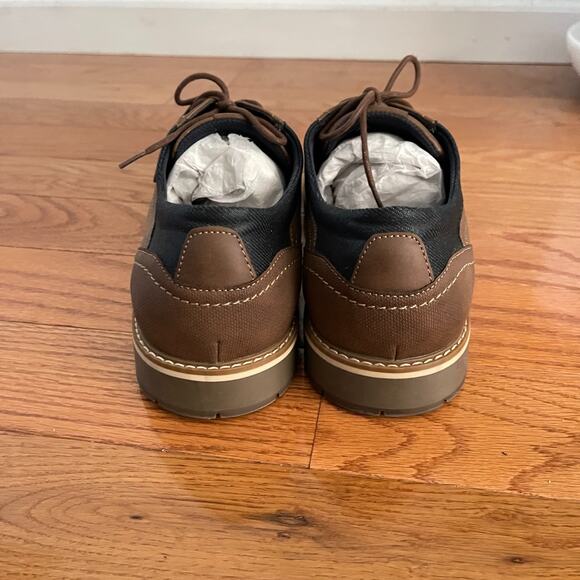 JF J. Ferrar Grayton Lace-Up Oxford Shoes Mens 13M Brown Man Made Dress Church - Picture 5 of 9